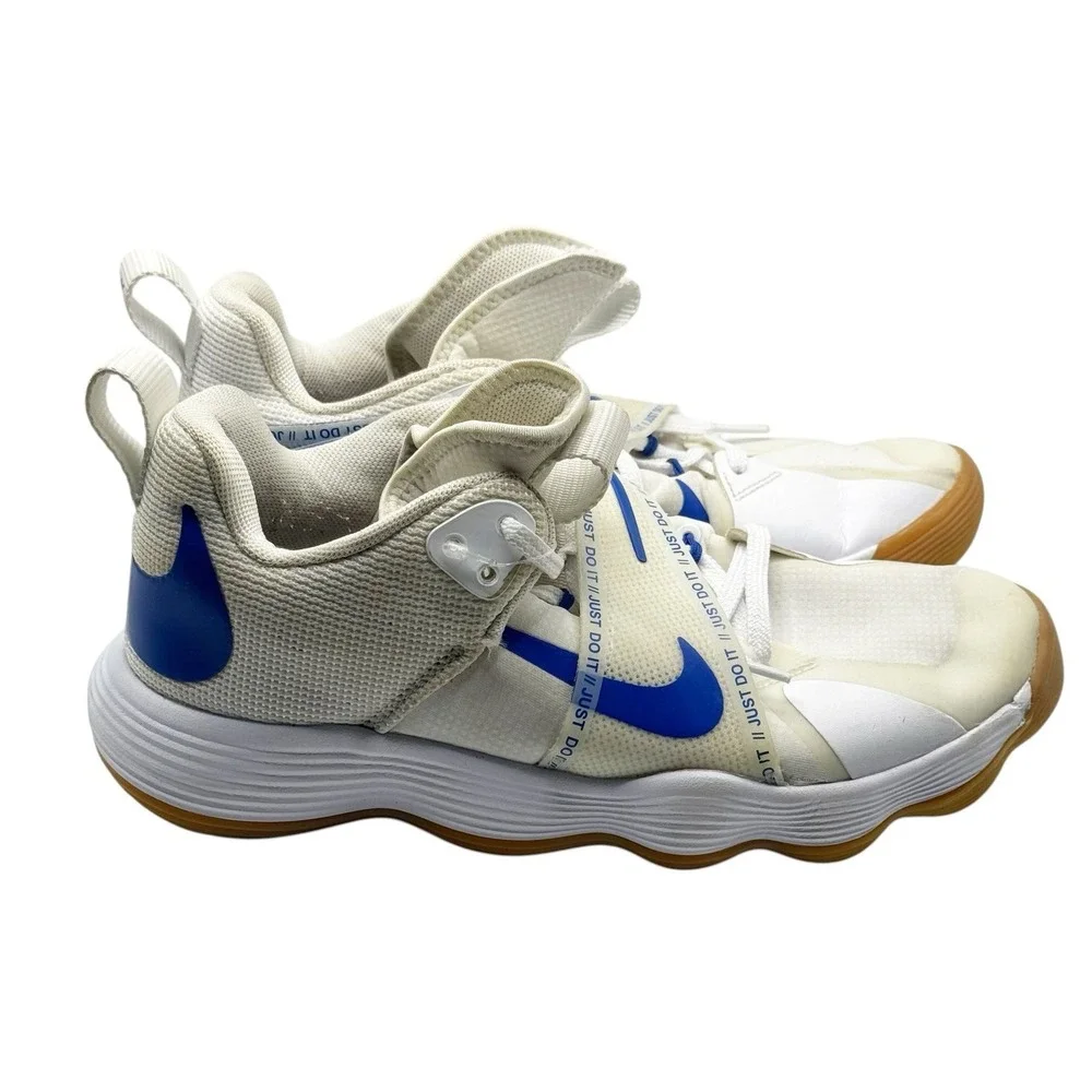 Nike‎ React Hyperset White Blue Gum Volleyball Sneakers Men 8